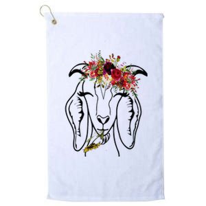 Goats Floral Bandana Headband Farm Animal Goat Graphics Platinum Collection Golf Towel