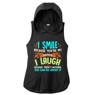 Gifts for Brother From Sister Funny Brother Funny Sibling Ladies PosiCharge Tri-Blend Wicking Draft Hoodie Tank