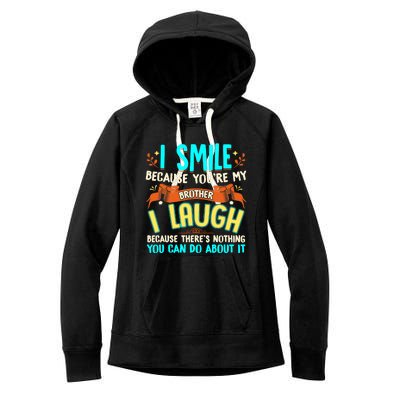 Gifts for Brother From Sister Funny Brother Funny Sibling Women's Fleece Hoodie