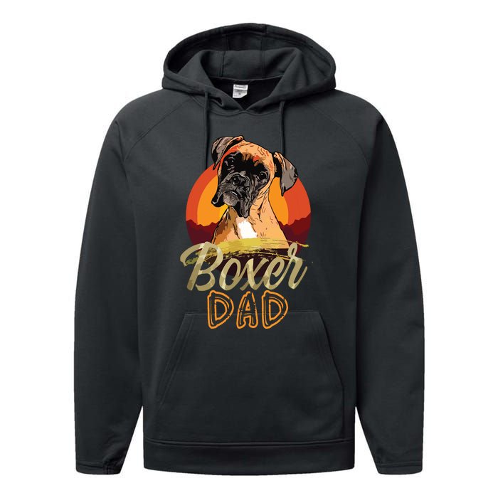 Gift For Boxer Lover Boxer Dad Performance Fleece Hoodie