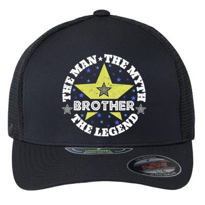 Gifts For Brothers Love My Brother Myth Legend Brother Funny Gift Flexfit Unipanel Trucker Cap