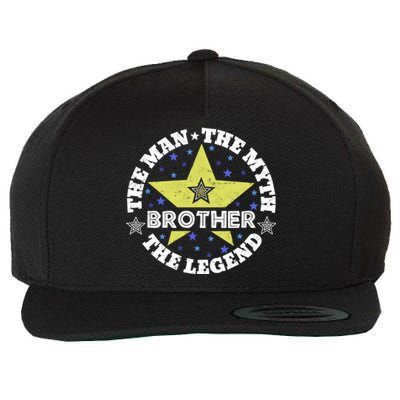 Gifts For Brothers Love My Brother Myth Legend Brother Funny Gift Wool Snapback Cap