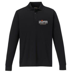 Grandpa Firefighter Birthday Crew Family Matching Fire Truck Gift Performance Long Sleeve Polo