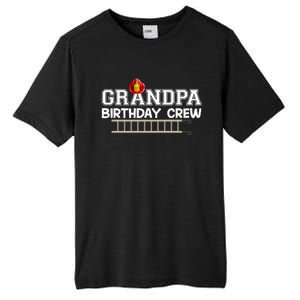 Grandpa Firefighter Birthday Crew Family Matching Fire Truck Gift Tall Fusion ChromaSoft Performance T-Shirt