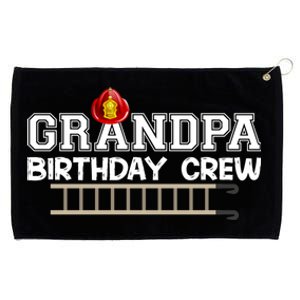 Grandpa Firefighter Birthday Crew Family Matching Fire Truck Gift Grommeted Golf Towel