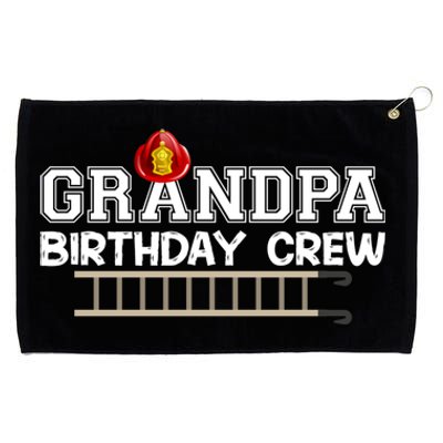 Grandpa Firefighter Birthday Crew Family Matching Fire Truck Gift Grommeted Golf Towel