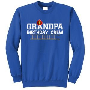 Grandpa Firefighter Birthday Crew Family Matching Fire Truck Gift Sweatshirt