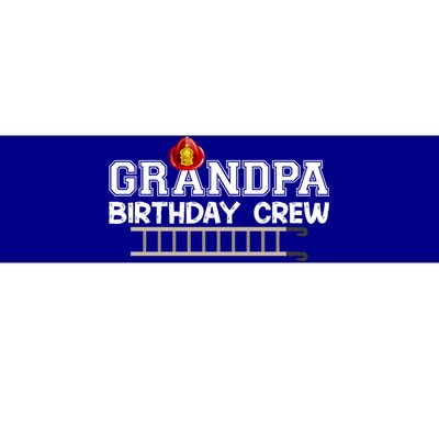 Grandpa Firefighter Birthday Crew Family Matching Fire Truck Gift Bumper Sticker