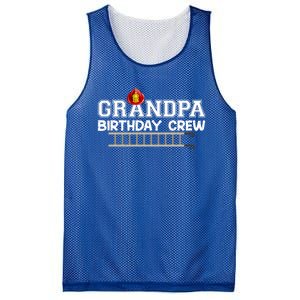 Grandpa Firefighter Birthday Crew Family Matching Fire Truck Gift Mesh Reversible Basketball Jersey Tank