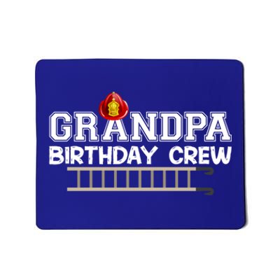 Grandpa Firefighter Birthday Crew Family Matching Fire Truck Gift Mousepad