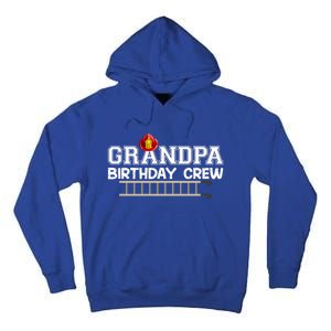 Grandpa Firefighter Birthday Crew Family Matching Fire Truck Gift Tall Hoodie