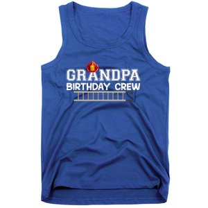 Grandpa Firefighter Birthday Crew Family Matching Fire Truck Gift Tank Top