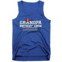 Grandpa Firefighter Birthday Crew Family Matching Fire Truck Gift Tank Top