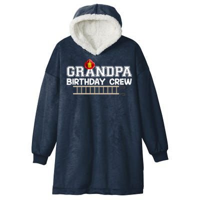 Grandpa Firefighter Birthday Crew Family Matching Fire Truck Gift Hooded Wearable Blanket