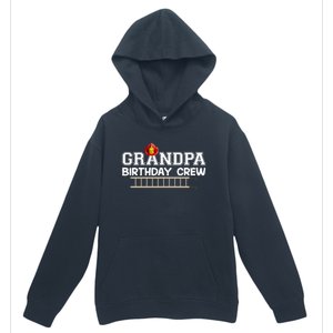 Grandpa Firefighter Birthday Crew Family Matching Fire Truck Gift Urban Pullover Hoodie