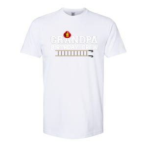 Grandpa Firefighter Birthday Crew Family Matching Fire Truck Gift Softstyle CVC T-Shirt