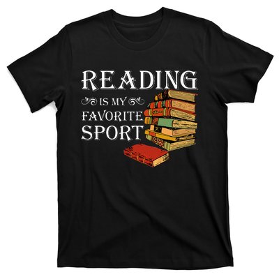 Gift For Book Lovers Reading Is My Favorite Sport T-Shirt