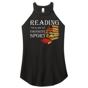 Gift For Book Lovers Reading Is My Favorite Sport Women's Perfect Tri Rocker Tank