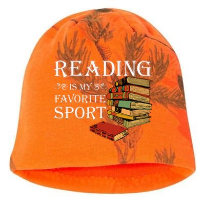 Gift For Book Lovers Reading Is My Favorite Sport Kati - Camo Knit Beanie