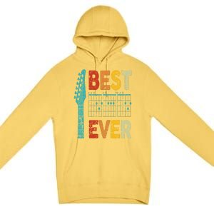 Guitarist Father Best Dad Ever D A D Chord Gifts Guitar Premium Pullover Hoodie