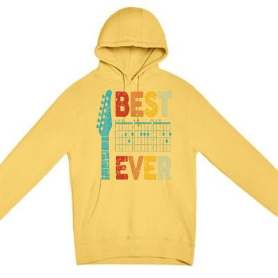 Guitarist Father Best Dad Ever D A D Chord Gifts Guitar Premium Pullover Hoodie