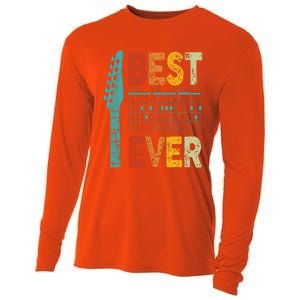 Guitarist Father Best Dad Ever D A D Chord Gifts Guitar Cooling Performance Long Sleeve Crew