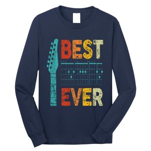 Guitarist Father Best Dad Ever D A D Chord Gifts Guitar Long Sleeve Shirt