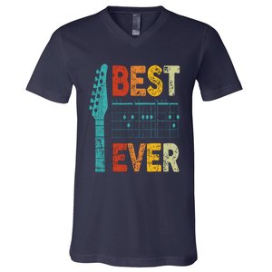 Guitarist Father Best Dad Ever D A D Chord Gifts Guitar V-Neck T-Shirt