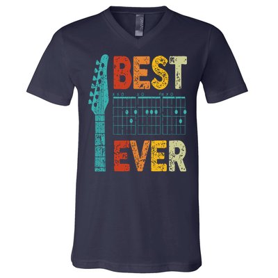 Guitarist Father Best Dad Ever D A D Chord Gifts Guitar V-Neck T-Shirt