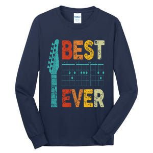 Guitarist Father Best Dad Ever D A D Chord Gifts Guitar Tall Long Sleeve T-Shirt