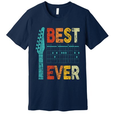 Guitarist Father Best Dad Ever D A D Chord Gifts Guitar Premium T-Shirt