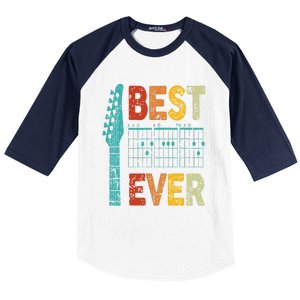 Guitarist Father Best Dad Ever D A D Chord Gifts Guitar Baseball Sleeve Shirt