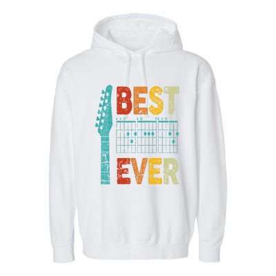 Guitarist Father Best Dad Ever D A D Chord Gifts Guitar Garment-Dyed Fleece Hoodie