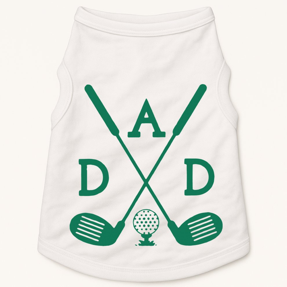 Golf First Birthday Dad Hole In One Golf Sport Matching Doggie Tank