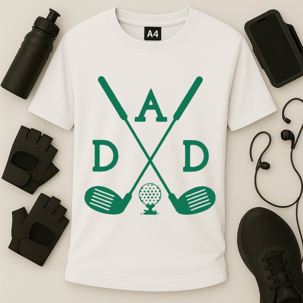 Golf First Birthday Dad Hole In One Golf Sport Matching Cooling Performance Crew T-Shirt