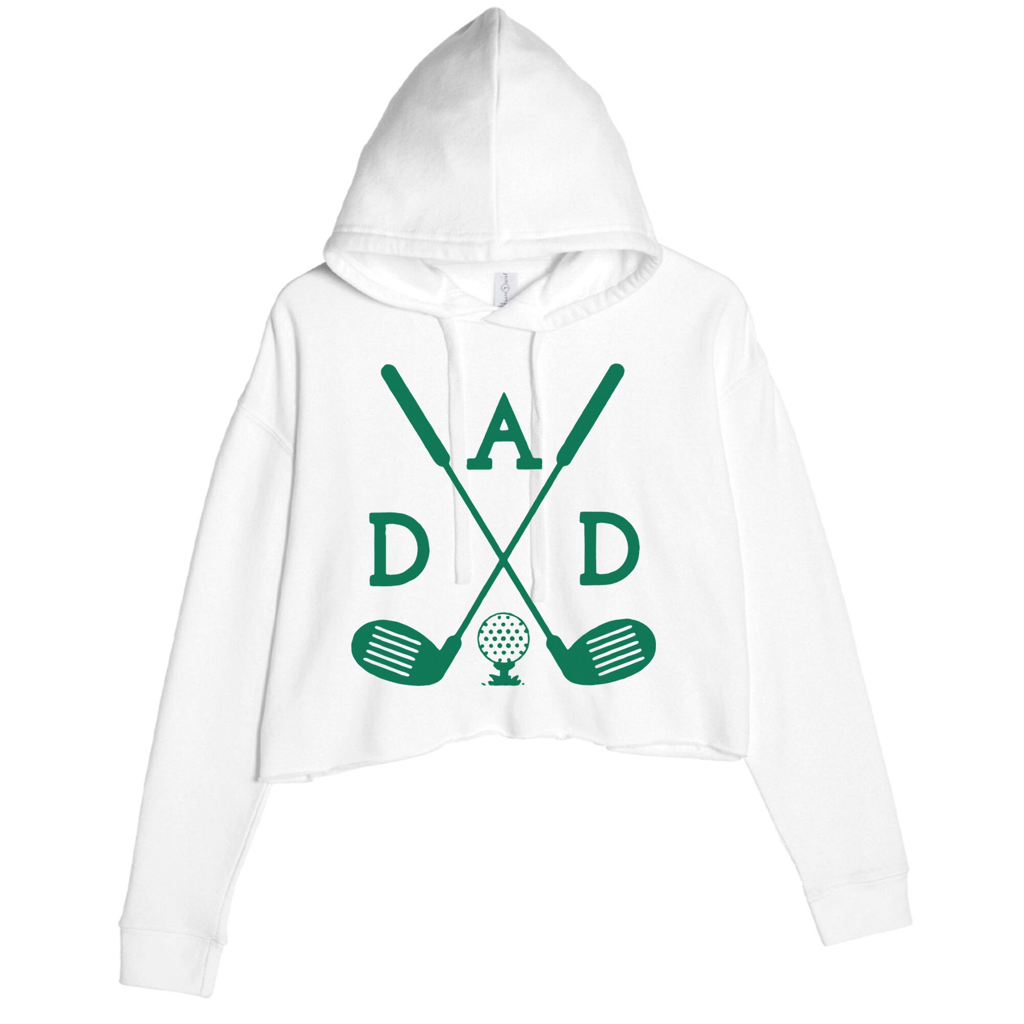 Golf First Birthday Dad Hole In One Golf Sport Matching Crop Fleece Hoodie