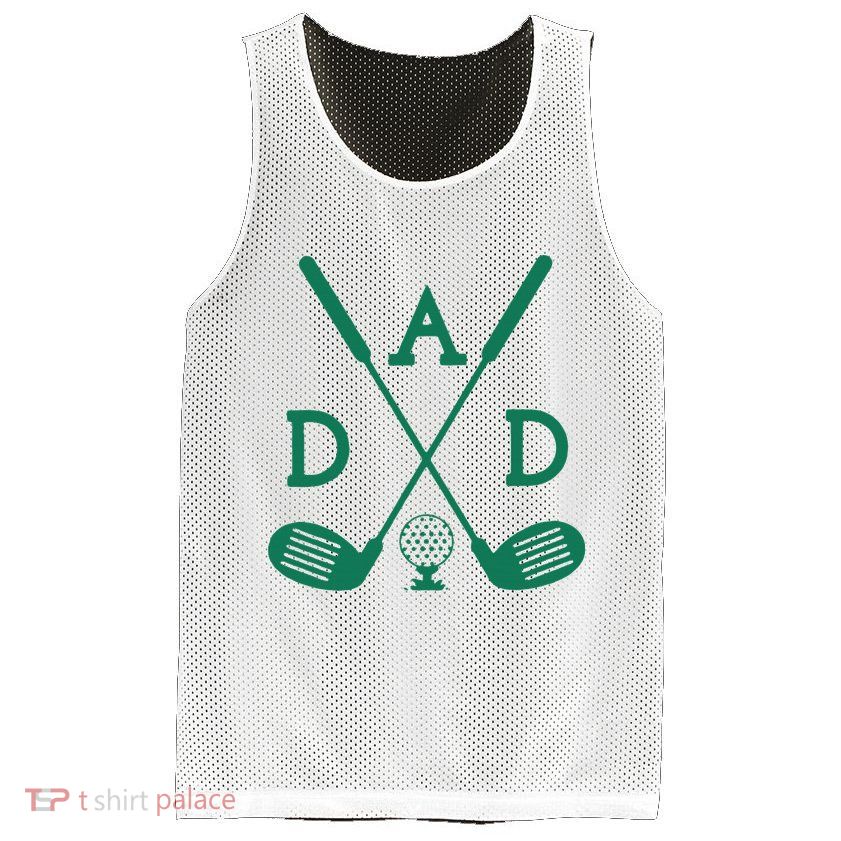 Golf First Birthday Dad Hole In One Golf Sport Matching Mesh Reversible Basketball Jersey Tank