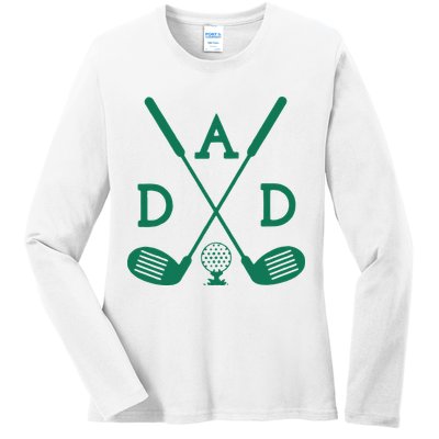 Golf First Birthday Dad Hole In One Golf Sport Matching Ladies Long Sleeve Shirt