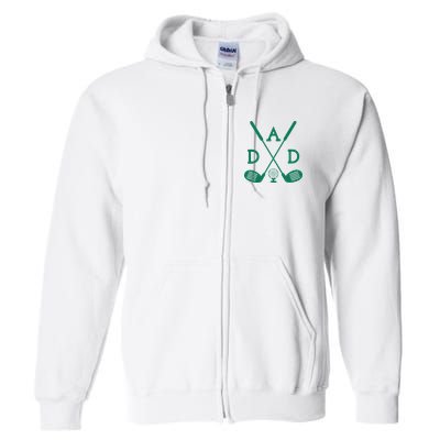 Golf First Birthday Dad Hole In One Golf Sport Matching Full Zip Hoodie