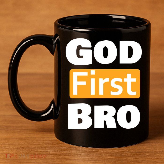 God First Bro 11oz C Handle Ceramic Mug