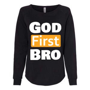 God First Bro Womens California Wash Sweatshirt