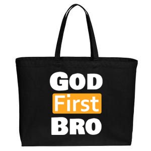 God First Bro Cotton Canvas Jumbo Tote