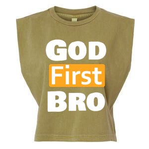 God First Bro Garment-Dyed Women's Muscle Tee