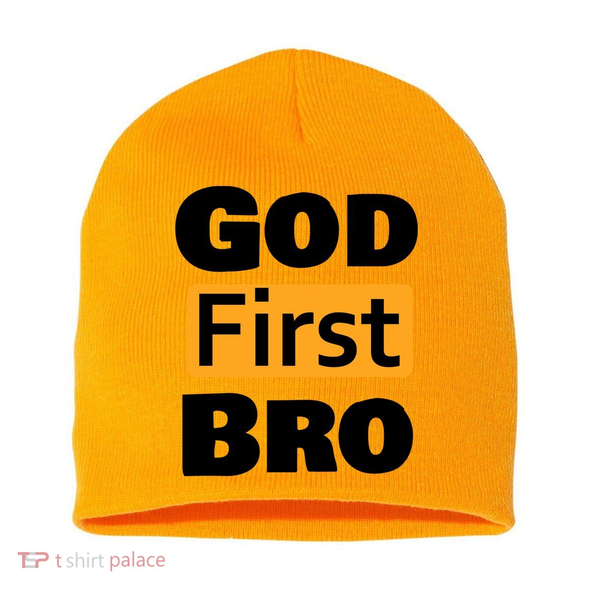 God First Bro Short Acrylic Beanie