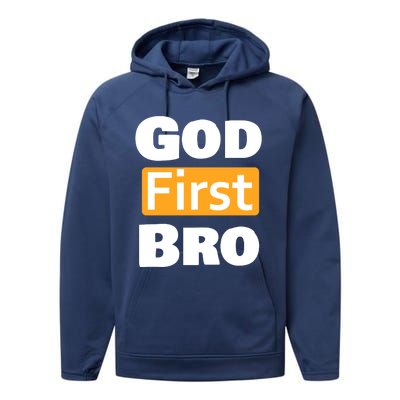 God First Bro Performance Fleece Hoodie