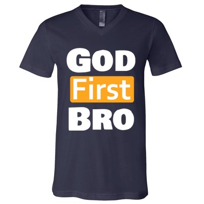 God First Bro V-Neck T-Shirt