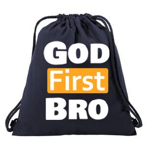 God First Bro Drawstring Bag