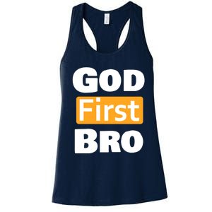 God First Bro Women's Racerback Tank