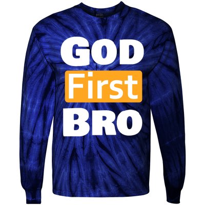 God First Bro Tie-Dye Long Sleeve Shirt