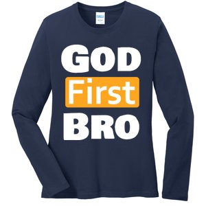 God First Bro Ladies Long Sleeve Shirt